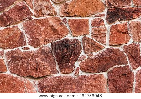 Red And Brown Encaustic Sandstone Wall Texture