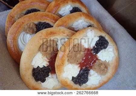 Typical Czech Sweet Pastry  At The Market