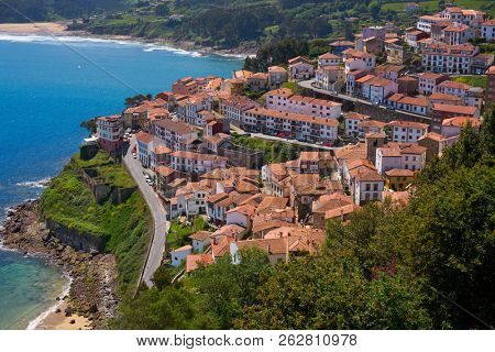 Lastres Colunga village in Asturias of Spain
