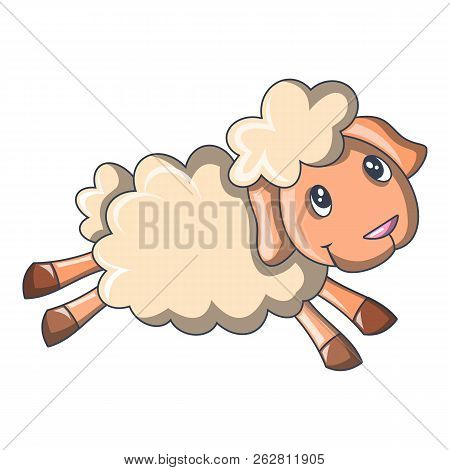 Running Sheep Icon. Cartoon Of Running Sheep Icon For Web Design Isolated On White Background