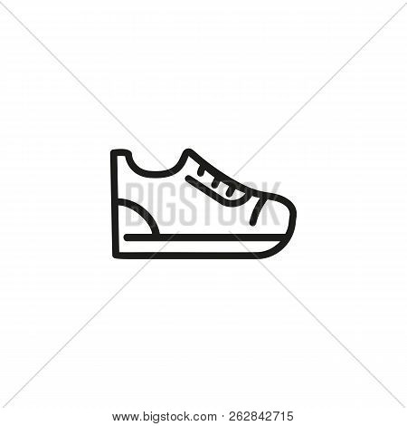 Sneaker Line Icon. Shoelaces, Trainer, Sportswear. Footwear Concept. Can Be Used For Topics Like Spo