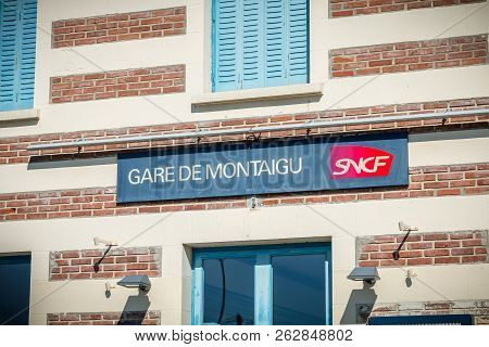 Architectural Detail Of The Small Montaigu Train Station