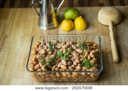 Barbunya Pilaki / Turkish Traditional Food.