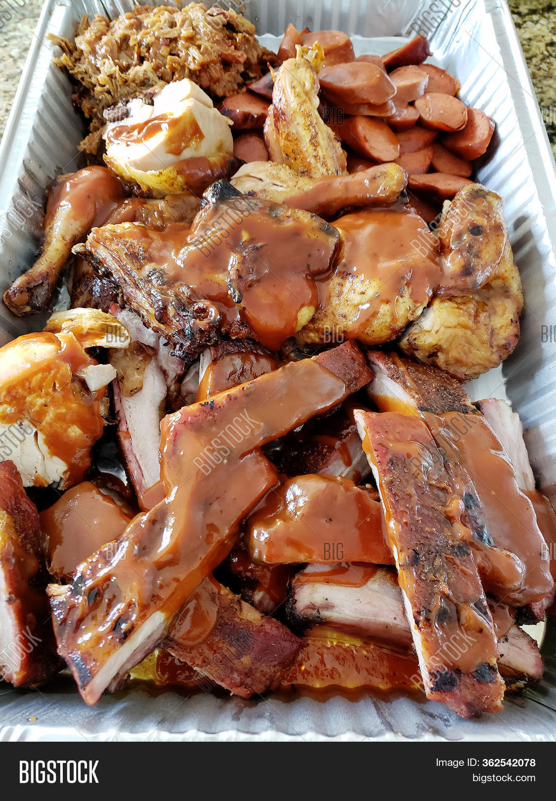 Large Tin Pan BBQ Image & Photo (Free Trial) Bigstock