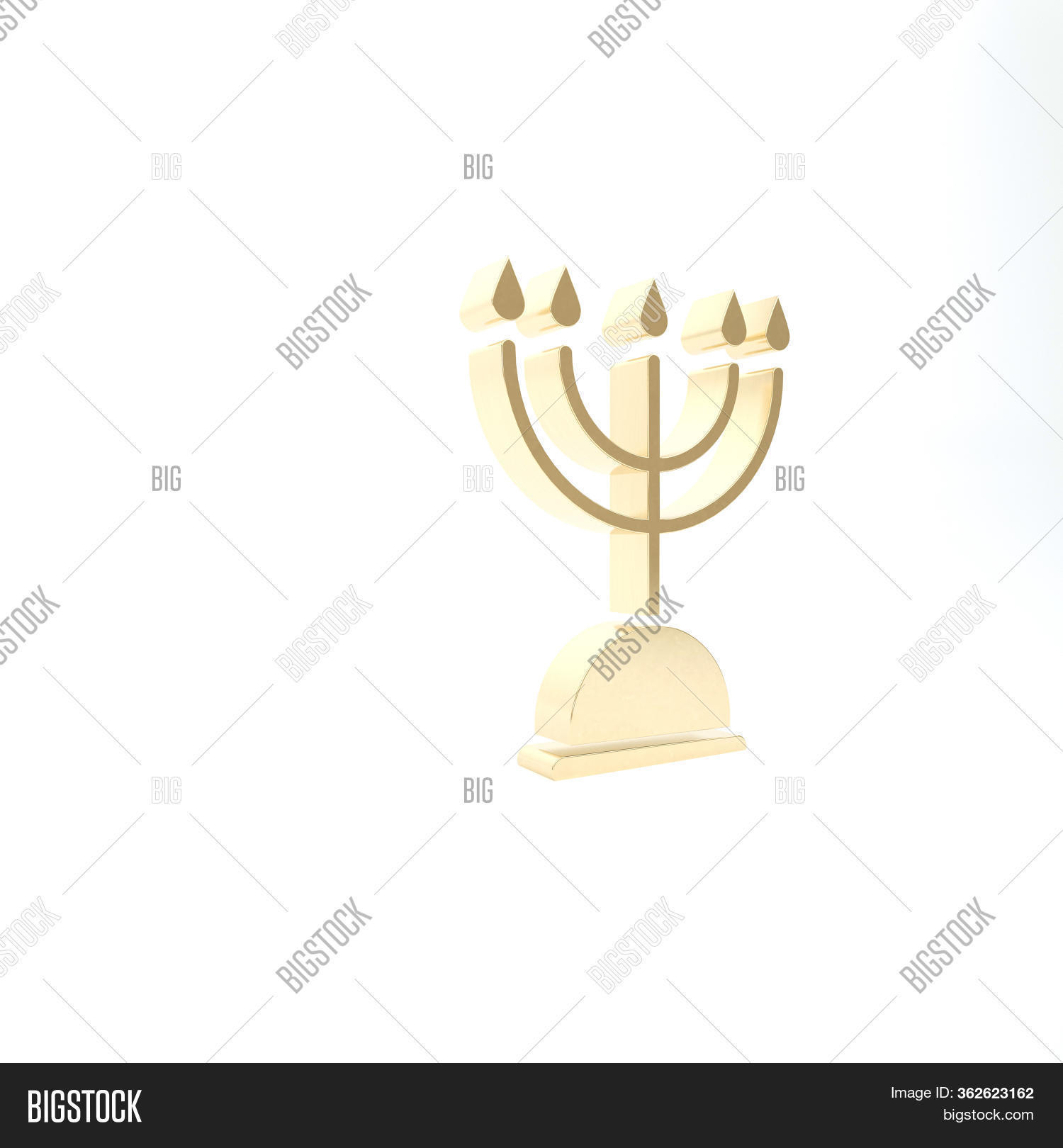 Gold Hanukkah Menorah Image & Photo (Free Trial) Bigstock