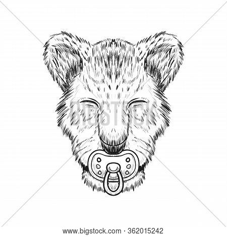 Baby Lion Hand Drawn Vector Illustration For Your Company Or Brand
