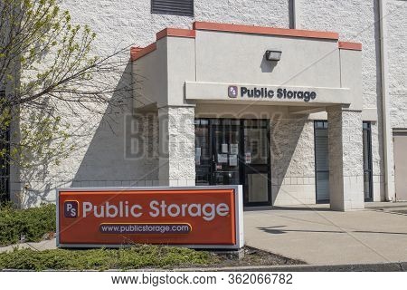 Indianapolis - Circa April 2020: Public Storage Self Storage Location. Public Storage Is The Largest