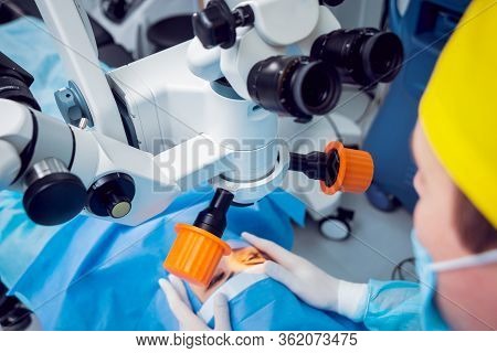 The Operation On The Eye. Cataract Surgery.