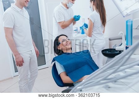 Dentistry Cofferdam Installation Procedure. Modern Dental Treatment