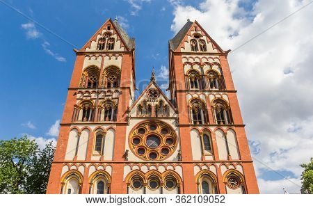 Facade Of The Historic Georgsdom Church In Limburg An Der Lahn, Germany