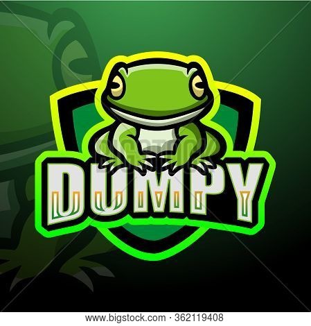 Vector Illustration Of Frog Mascot Esport Logo Design