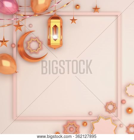 Ramadan Kareem Or Eid Al Fitr Adha, Islamic Background, Design Concept Of Islamic Celebration Day, L