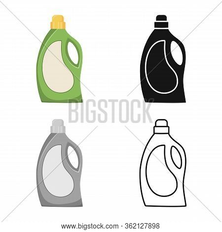 Isolated Object Of Plastic And Bottle Symbol. Graphic Of Plastic And Liquid Vector Icon For Stock.