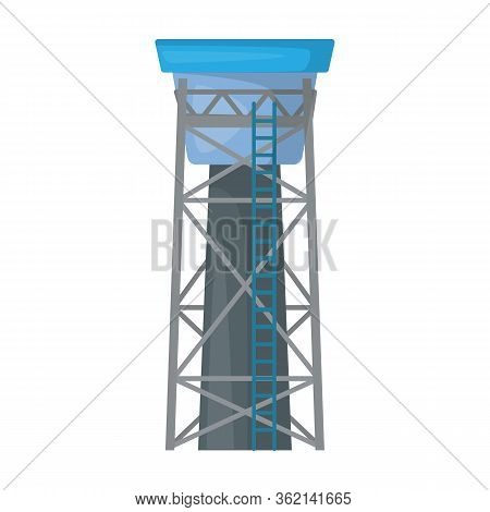 Water Tower Vector Icon.cartoon Vector Icon Isolated On White Background Water Tower.