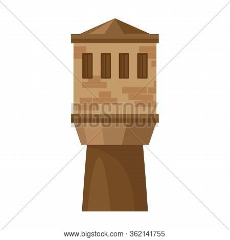Water Tower Vector Icon.cartoon Vector Icon Isolated On White Background Water Tower.