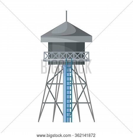 Water Tower Vector Icon.cartoon Vector Icon Isolated On White Background Water Tower.