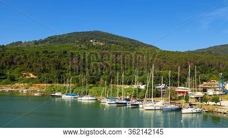 Beautiful Bocca Di Magra Port View In Liguria