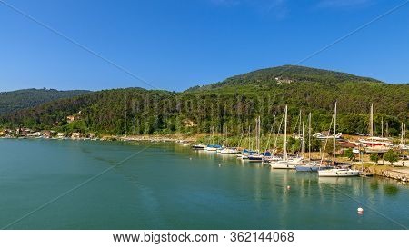 Beautiful Bocca Di Magra Port View In Liguria