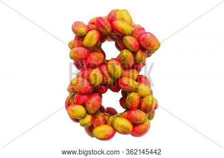 Number 8 From Mangos, 3d Rendering Isolated On White Background