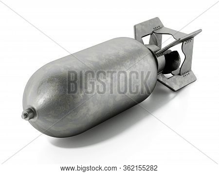 Hand Grenade Isolated On White Background. 3d Illustration.