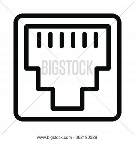 Rj45 Icon For Website Design And Desktop Envelopment, Development. Premium Pack.