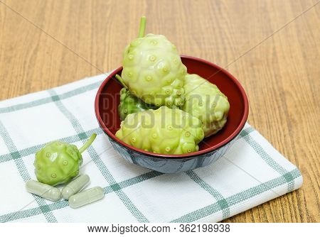 Vegetable And Herb, Noni, Morinda Citrifolia, Great Morinda, Indian Mulberry, Beach Mulberry Or Chee