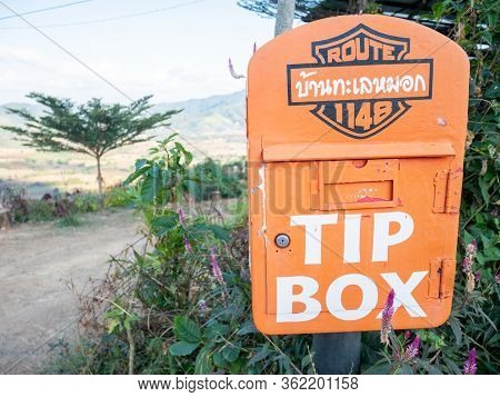 Phayao, Thailand -january,1 2020: Magic Mountain Is Landmark Famous Coffee Shop At Pha Chang Noi Sub