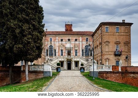 View Of The Castle Of Govone In Piedmont, Italy