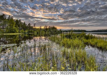 Nordvattnet Lake In Hokensas Nature Reserve, Vastergotland, Sweden