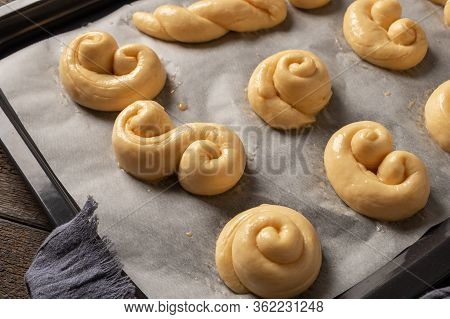 Jidasky Or Jidase - Czech Sweet Easter Pastry, Before Being Baked