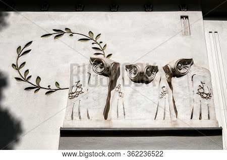 Detail Of The Secession Building In Vienna (austria), Important Example Of Austrian Art Nouveau In K