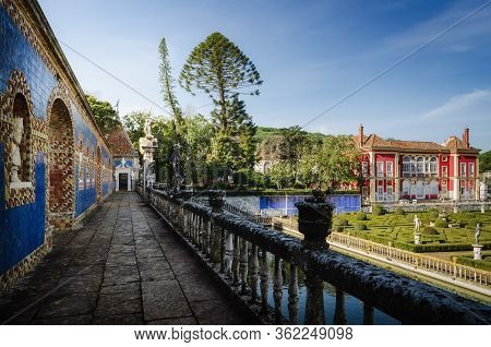Lisbon, Portugal - February 6, 2019: Gardens Of The Palace Of The Marquisses De Fronteira In Lisbon,