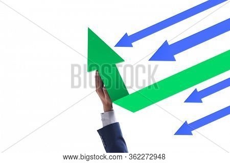 Economic recovery concept with the line charts