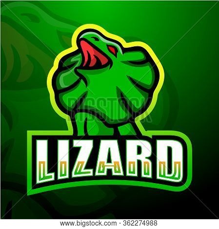 Vector Illustration Of Lizard Mascot Esport Logo Design