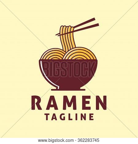 Ramen Logo Template, Suitable For Restaurant And Cafe Logo