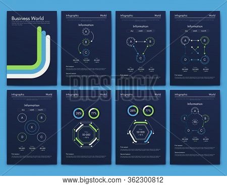 Modern Infographic Vector Elements For Business Brochures. Use In Website, Corporate Brochure, Adver