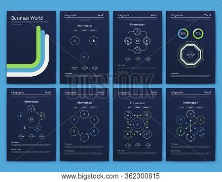 Modern Infographic Vector Elements For Business Brochures. Use In Website, Corporate Brochure, Adver