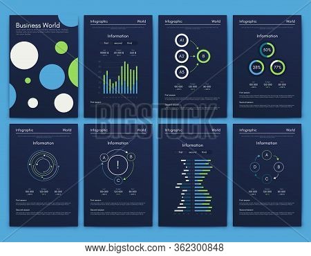 Modern Infographic Vector Elements For Business Brochures. Use In Website, Corporate Brochure, Adver