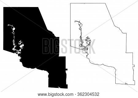 Clinch County, Georgia (u.s. County, United States Of America,usa, U.s., Us) Map Vector Illustration