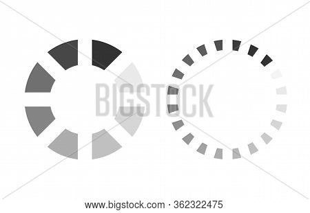 Load Icon. Circle Website Buffer Loader Or Preloader. Vector Donload Or Upload Status Icon Eps 10