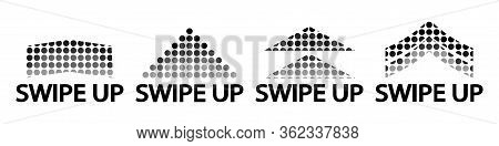Swipe Up. Set Of Scroll Buttons For Social Media. Set Of Swipe Up Icons Isolated On White Background