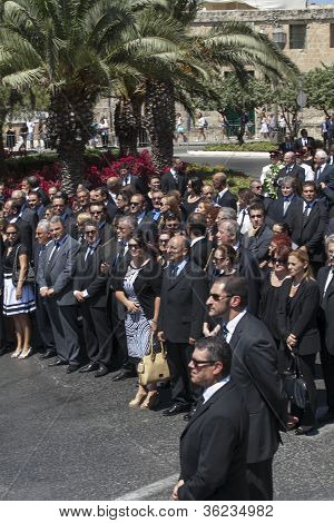 Dom Mintoff funerale Malta