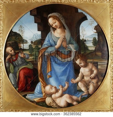 ZAGREB, CROATIA - DECEMBER 12: Lorenzo di Credi: Birth of Christ, December 12, 2012 in Zagreb, Croatia