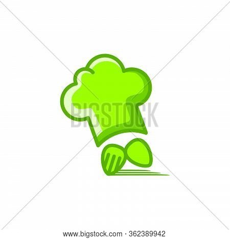 Chef Hat. Spoon And Fork. Fast Delivery Logo Ideas. Inspiration Logo Design. Template Vector Illustr