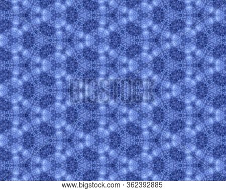 Flower Royal Blue And White Design Pattern In Texture