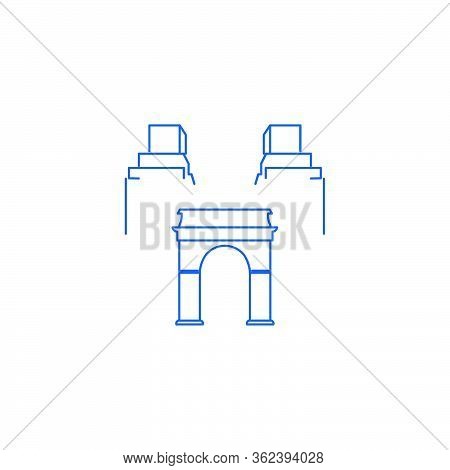 Mono Line Capital Building Logo Ideas. Inspiration Logo Design. Template Vector Illustration. Isolat
