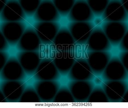 Polygon Green  On Dark Background Very Beautiful In Abstract