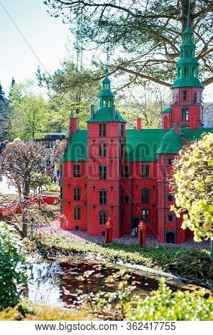 Billund, Denmark - 25 April 2014: Legoland Billund Resort. Famous Amusement Park And Hotel