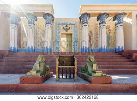 Film Set Of Asterix And Obelix - Mission Cleopatre In Cinema Atlas Studios In Morocco