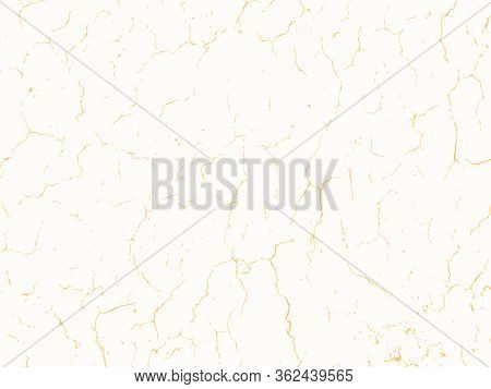 Vector Gold Chic Texture. Patina Scratch Golden Distress Grunge Background. Gold Distressed Effect.